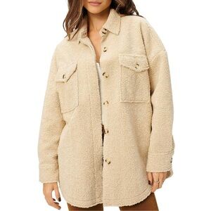 GOOD AMERICAN SHEARLING JACKET, NEW
